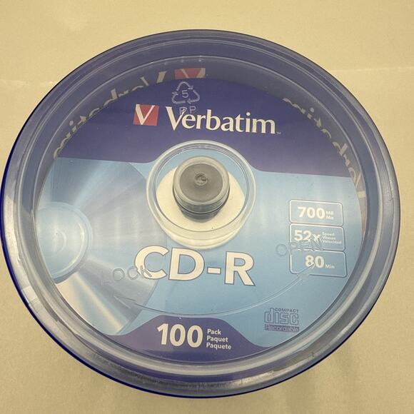 Verbatim CD-R 700MB 80Min 52X Speed Recordable Compact Disc 100 Pack *READ... - Picture 4 of 13